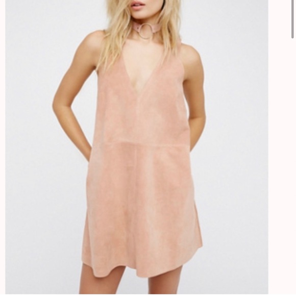 Free People Retro Love Suede Shift Dress - Picture 1 of 4
